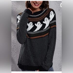 ModCloth Green Ghost Fair Isle Cotton Sweater